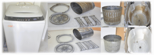 洗濯機クリーニング、洗濯機分解洗浄施工例